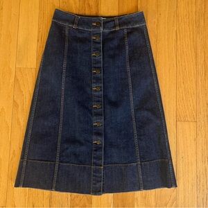 Kate Spade Broome Street Gold Thread Denim Skirt – Size 4